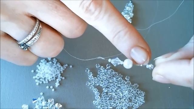 Wedding necklace and bracelet. Свадебное колье и браслет . Tutorial. смотреть онлайн