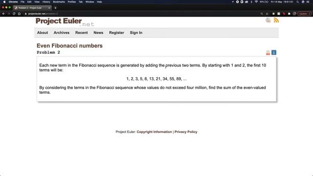 FIBONACCI?! | Problem 2 | Project Euler in Python смотреть онлайн