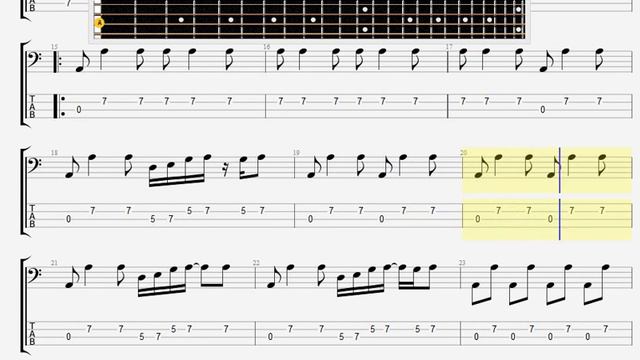 Beatles The I 've Got A Feeling BASS GUITAR TABLATURE смотреть онлайн