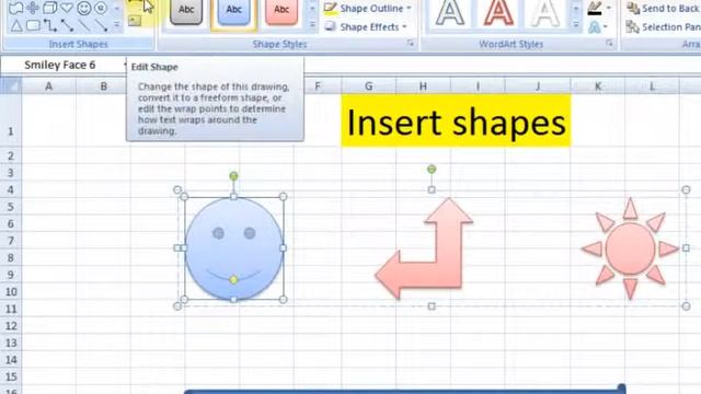 Lesson 50 The Insert Picture Shapes Microsoft Office Excel 2007 2010 free Educational video Trainin смотреть онлайн