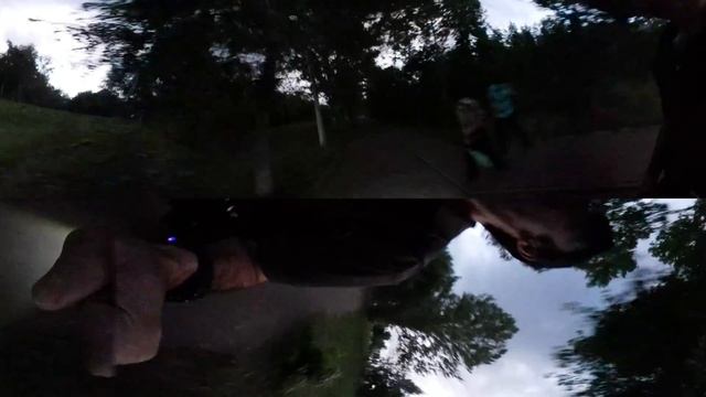 Я еду по парку набережной Яузы вечером - видео 360 смотреть онлайн