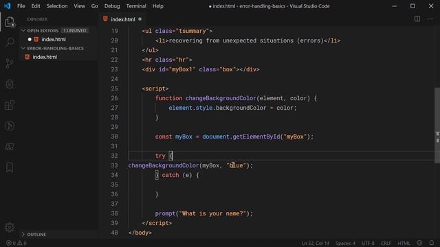 How to Handle Errors - Basics of Error Handling in JavaScript - Tutorial смотреть онлайн