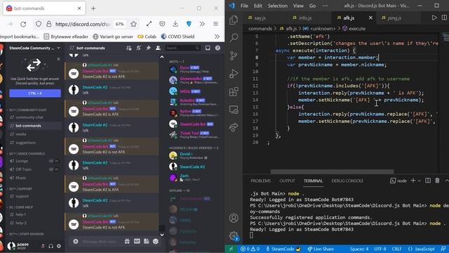 Making a Discord Bot with Discord.js (Part 19: AFK Command) смотреть онлайн