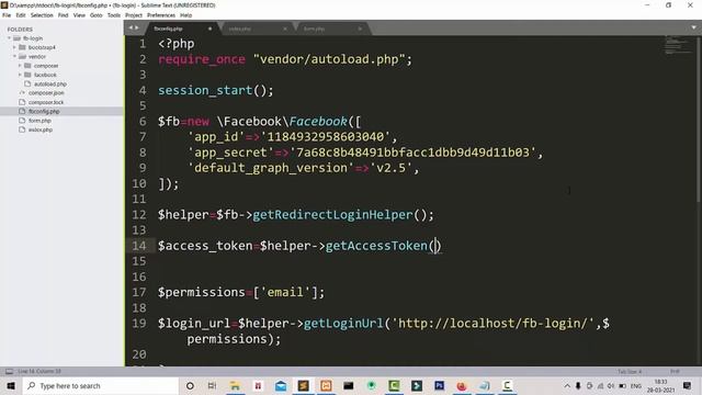 login with facebook using php смотреть онлайн