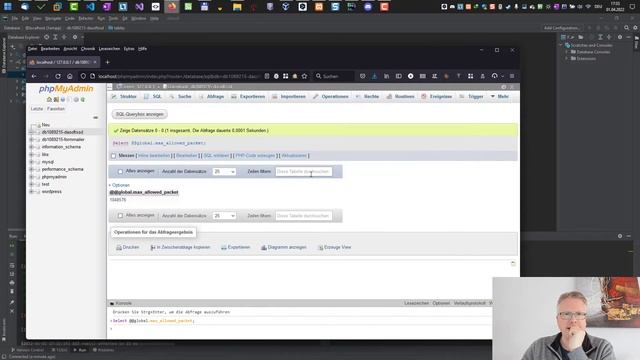 MySQL: Fehler beim Import „query size is to max_allowed_packet“ смотреть онлайн