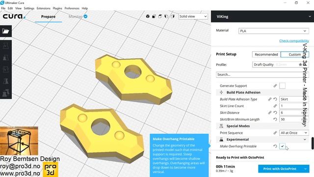 Cura - NO Support Quick tip смотреть онлайн
