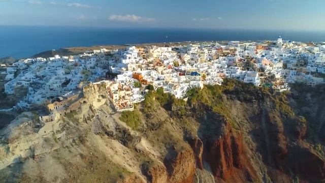 FLYING OVER SANTORINI 4K UHD - Relaxing Music Along With Beautiful Nature Videos - 4K UHD TV смотреть онлайн