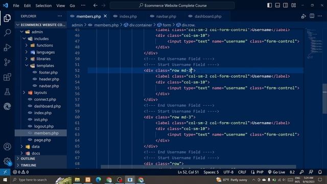 PHP Complete Ecommerce Website | Members Page - Code Edit Page | PART - 14 смотреть онлайн