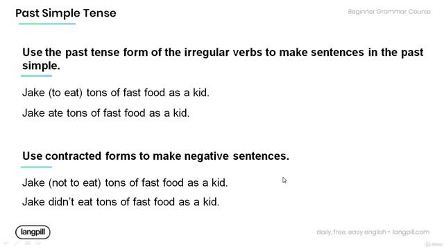 1. English Grammer Past Simple Tense - 2 смотреть онлайн