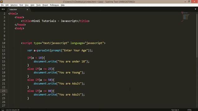 If - else if - else in JavaScript (Hindi) - 15 смотреть онлайн