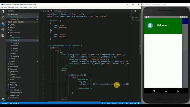 React Native for beginners in Hindi/Urdu Part 10 (c) How to map Navigation in Drawer смотреть онлайн
