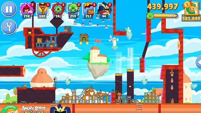 Angry Birds Friends When Pigs Fly Tournament 1236 Level 10 No Power UP смотреть онлайн