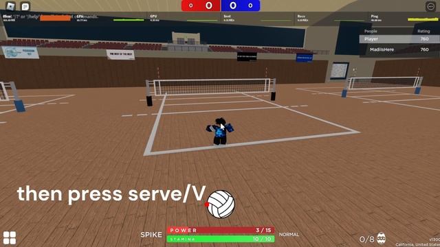 Tutorial how to do god/glide curve serve in volleyball 4.2 (roblox) смотреть онлайн