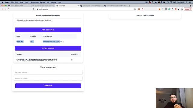 Integrate React.js with Smart Contracts (read / write / events) смотреть онлайн