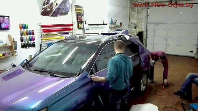 LexusRx Полная оклейка кузова в хамелеон. смотреть онлайн