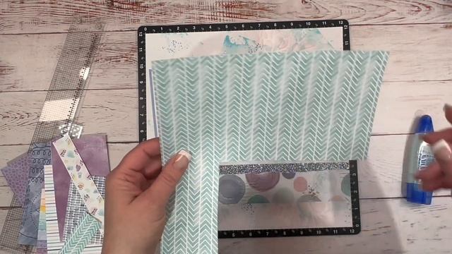 Paper Layering | Easy Stenciled Background Scrapbook Layout Idea | Add a Pocket Card Insert смотреть онлайн