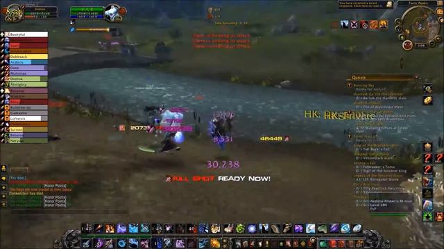 World of Warcraft - 100 Marksman Hunter Twin Peaks Gameplay (Horde) смотреть онлайн