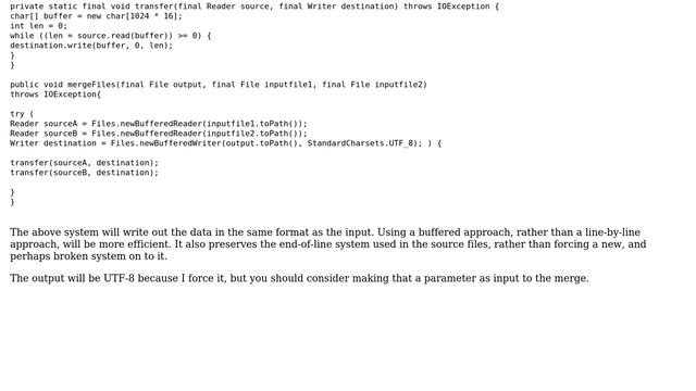 Copying contents of two files into one file/ bufferedReader close calls (3 Solutions!!) смотреть онлайн