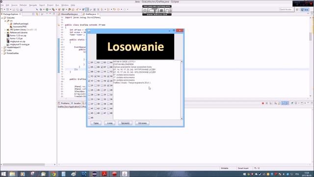 Losowanie Java Eclipse Swing смотреть онлайн