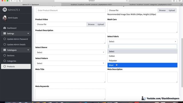 #37 Make E-com in Laravel 7 | Products Module in Admin (IX) | Edit Product Details | Image | Video смотреть онлайн