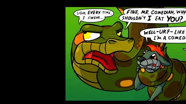 ?COMIC SNAKE VORE - Anaconda Swallows, You Wanted To Run Away?