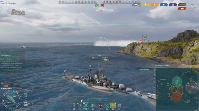 Rochester 7 Kills & 118k Damage | World of Warships Gameplay смотреть онлайн