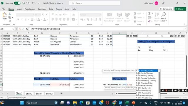 Microsoft Excel Complete Course for Beginners (Lecture-19) Working with Dates Part-3 смотреть онлайн