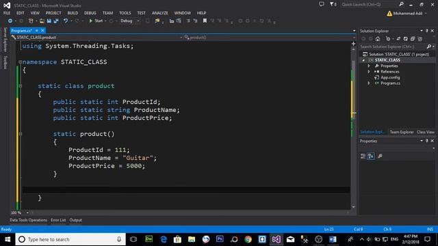 STATIC CLASS IN C# PROGRAMMING (URDU / HINDI) смотреть онлайн