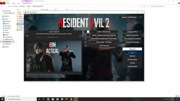 How To Use Fluffy Manager 5000 (RE2R And Other Included Games)
