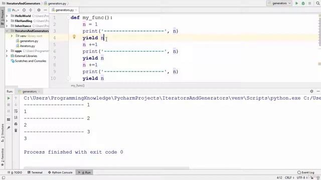 Python Generators | python tutorials смотреть онлайн