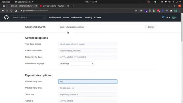 How to search most starred repositories on GitHub (Live) смотреть онлайн