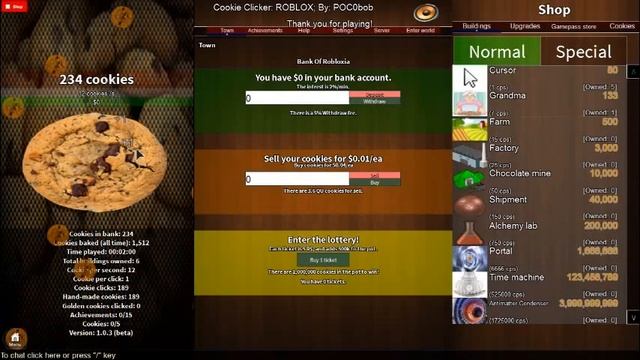 Roblox - Cookie Clicker part 1 смотреть онлайн