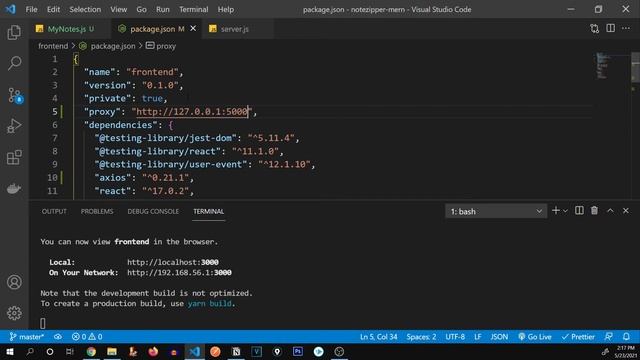 Connecting Backend and Frontend in MERN Stack + Fixing CORS Error - MERN Stack Project Tutorial #8 смотреть онлайн