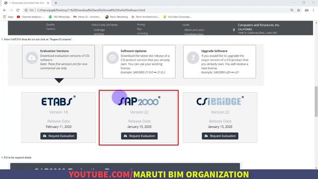 PART 1 - DOWNLOAD SAP 2000 OFFICIAL EVALUATION VERSION PROCEDURE смотреть онлайн