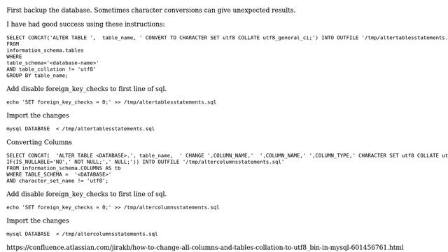 Databases: Changing Charset to utf8 for all the fields and tables in mysql смотреть онлайн