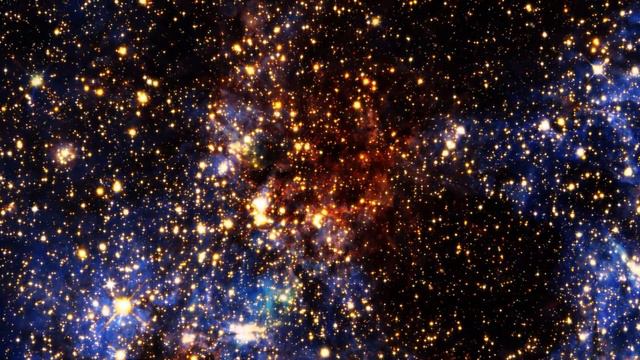 Космос - Заставка для ТВ - Полет в открытом космосе через звездные поля