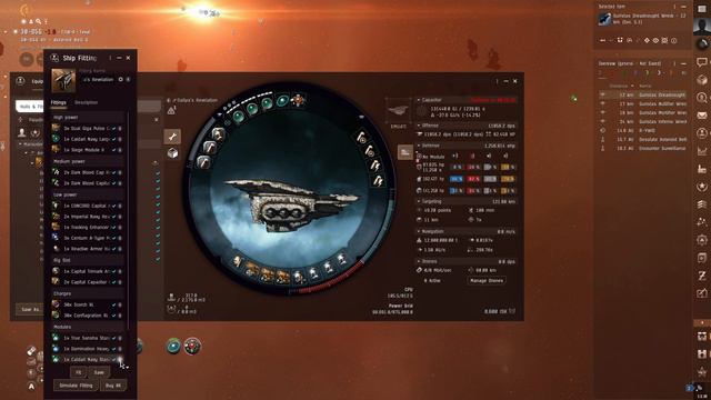 EVE Online Guristas Dreadnought Vs Revelation