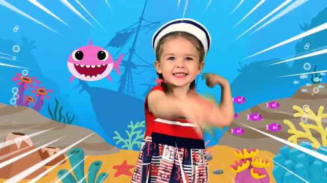 Baby shark dance | Animal songs | Songs for children | Little Nina смотреть онлайн