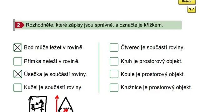 Rovina, prostor, Geometrie 3.ročník, strana 17, cvičení 2 смотреть онлайн
