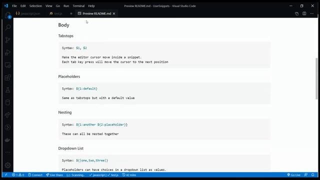 How To Use User Snippets With VSCode