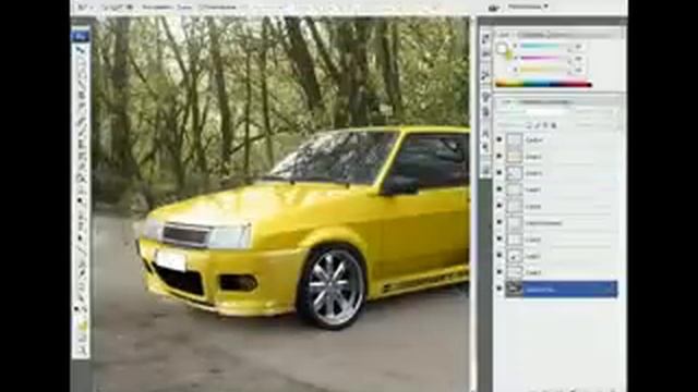 Тюнинг автомобиля в фотошопе!