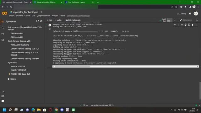 Colab Vds Rehber (NGROK Olarak Kurma) (2/4) смотреть онлайн
