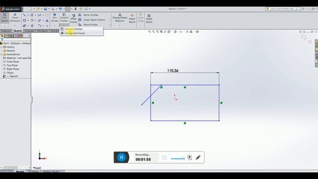 solidwork commands chapter 1-1.5-smart dimension trim offset mirror sketch pattern copy entities смотреть онлайн
