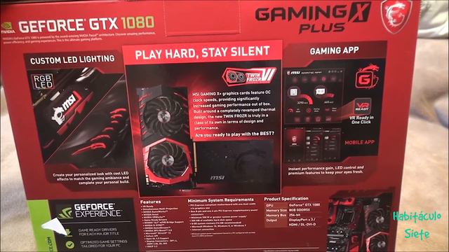 Unboxing Tarjeta Gráfica MSI Geforce GTX 1080 Gaming X Plus смотреть онлайн