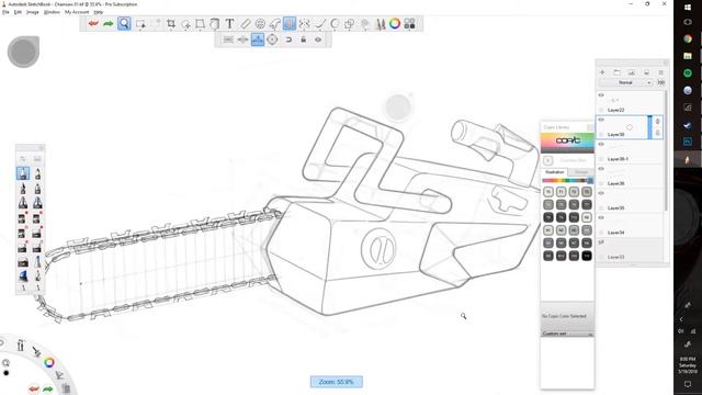 Industrial Design Sketch Timelapse - Chainsaw смотреть онлайн