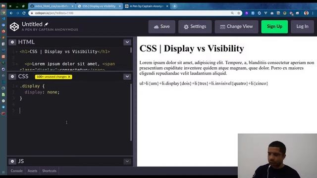 Minicurso HTML e CSS #22 - CSS: Display vs Visibility смотреть онлайн