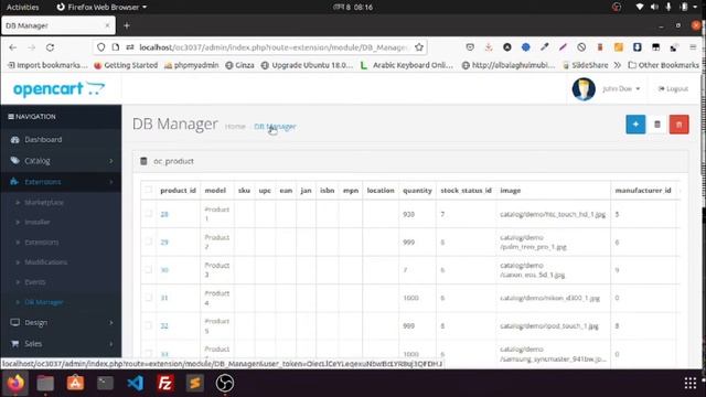 Database manager for Opencart смотреть онлайн
