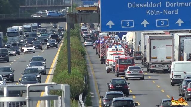 [HOCHWASSERKATASTROPHE | EINSATZFAHRTEN] - THW, Feuerwehr, Rettungsdienst & Bundeswehr auf der A3 смотреть онлайн