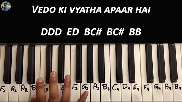 Mahabharat (Star Plus) Theme Song on Piano | Easy Piano Tutorial With Notes & Lyrics смотреть онлайн