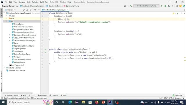 Java Programming | Constructor chaining | constructor chaining in java hindi смотреть онлайн